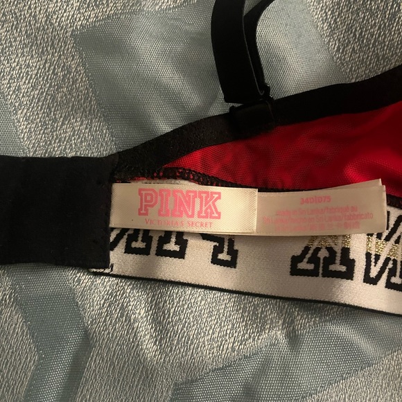 PINK BRA 34D plaid! Good condition - Picture 2 of 3